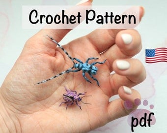 Realistic Micro Beetles Crochet Pattern by NansyOops