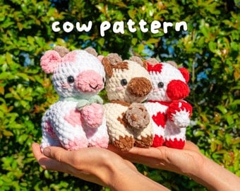 3-in-1 Amigurumi Cow Crochet PDF Pattern