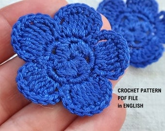 Easy Detailed Flower Crochet and Lace Motif Pattern