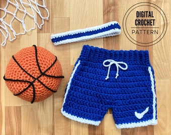 Basketball-Inspired Crochet Pattern for Baby Outfit