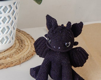 Black Dragon Crochet Pattern PDF in English