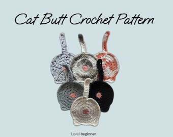 DIY Beginner Cat Butt Coaster Crochet Pattern