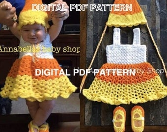 Crochet Candy Corn Pattern for Babies 0-24M