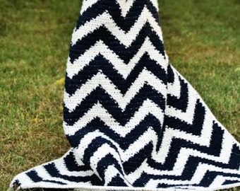 Cheyenne Chevron Crochet Afghan Blanket Pattern