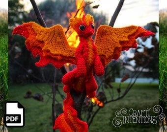 Crafty Intentions' Elemental Fire Dragon Crochet Pattern