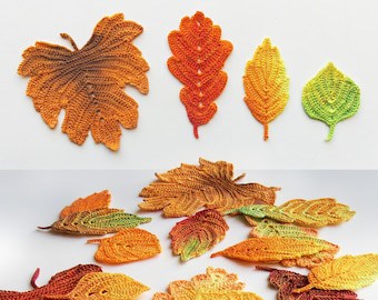 Autumn Leaves Crochet Pattern for Thanksgiving Decor