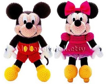 Mickey & Minnie Mouse Crochet Pattern PDF