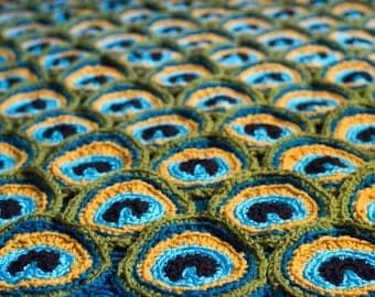 Peacock Pretty Crochet Blanket Pattern