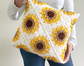 Solig Sunflower Crochet Pillow Pattern