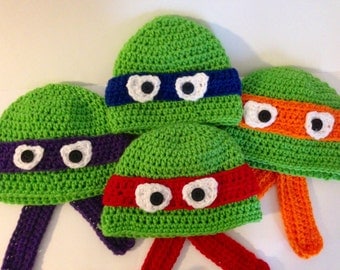 Crochet Your Own Ninja Turtle Hat Pattern