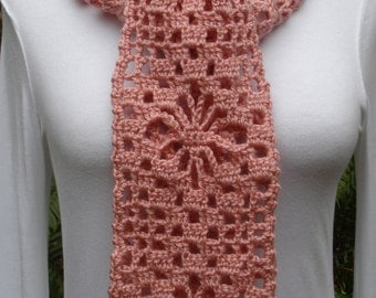 Spider Web Lace Crochet Scarf Pattern