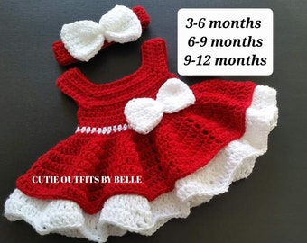Crochet Baby Dress Pattern for 3-12 Months
