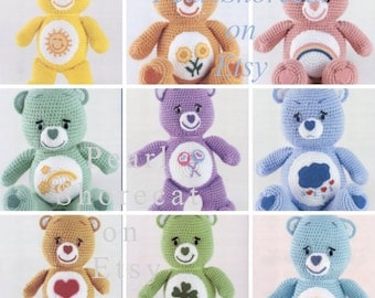 80s Care Bears Crochet Pattern Bundle