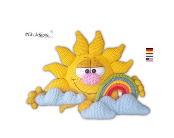 Sun, Clouds & Rainbow Crochet Pattern