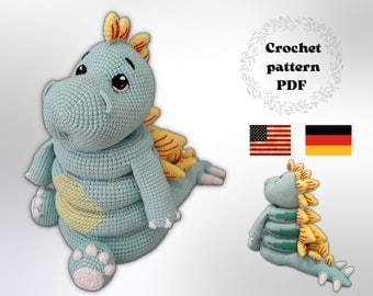 Amigurumi Stegosaurus Crochet Pattern, Dino Stacking Toy
