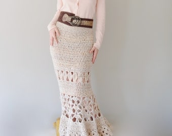 Maxi Skirt Crochet Pattern with Detailed Instructions