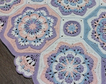 Fanfare Crochet Blanket Pattern with Tutorial PDF