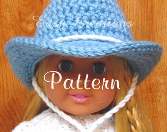 Cowboy/Cowgirl Hat Crochet Pattern for 18in Dolls