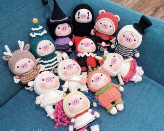 12 Easy Amigurumi Pig Cosplay Crochet Patterns