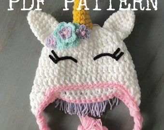 Unicorn Hat Crochet Pattern - Instant PDF
