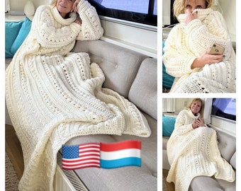 Crochet Cozy Couch Sweater Pattern in English/Dutch