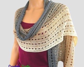 Easy Lightweight Rectangular Crochet Shawl Pattern