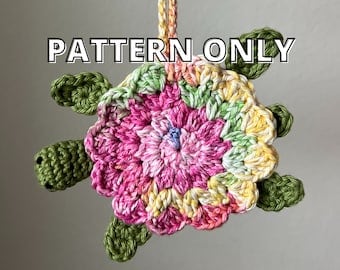 Crochet Mini Turtle Bag Charm Pattern