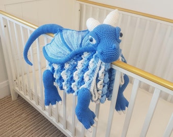 Ice Dragon Baby Blanket Crochet Pattern"