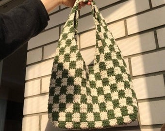 Checkered Crochet Bag PDF Pattern
