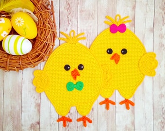 051 Amigurumi Pattern: Crochet Chicken Decor/Potholder