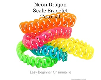 Beginner's Guide: Neon Dragon Scale Bracelet