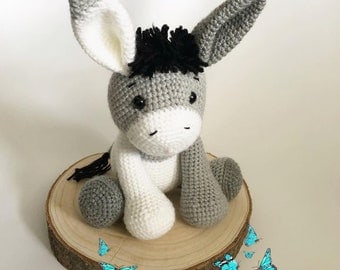 Crocheted Amigurumi Donkey Pattern