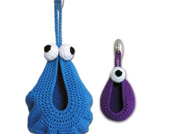 Crochet Hanging Monster Basket Pattern for Kids
