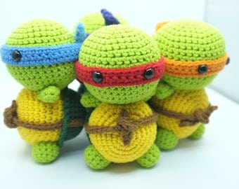 Ninja Turtle Amigurumi Crochet Pattern PDF