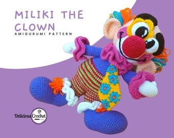DIY Miliki Clown Amigurumi Crochet Pattern