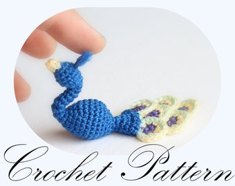 Tiny Peacock Crochet Pattern: Amigurumi Tutorial (ENGLISH)