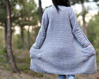 Autumn Duster: Easy Long Crocheted Cardigan Pattern