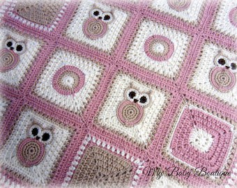 X n' O's Owl Crochet Baby Blanket Pattern