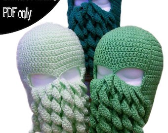 Cthulhu Ski Mask Crochet Pattern PDF