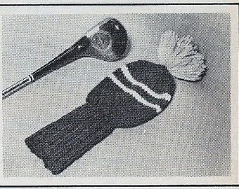 Retro Knitted Golf Club Cover Pattern