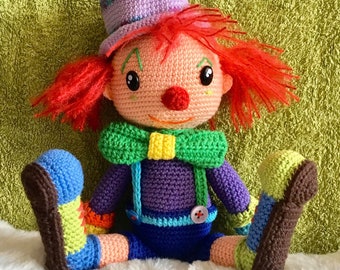Okashī Clown Crochet Pattern - Amigurumi Doll PDF