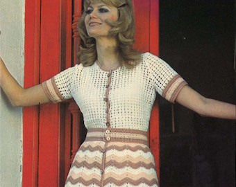 1970s Retro Chevron Beach Crochet Pattern