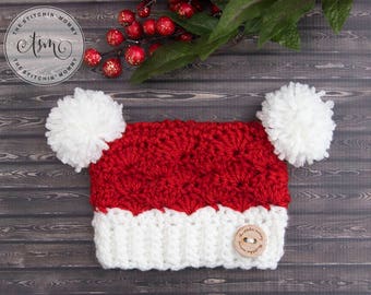 Santa Sack Hat Crochet Pattern, All Sizes