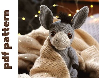 Amigurumi Crochet Pattern for Donkey Farm Animal