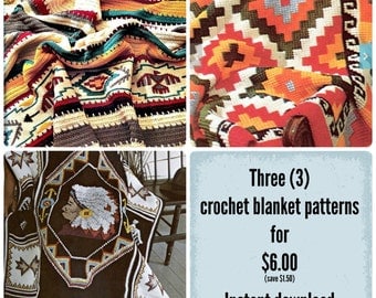 Indian Southwestern Motif Crochet Afghan Patterns