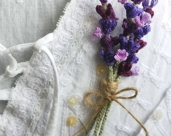 English Lavender Mini Bouquet Crochet Pattern