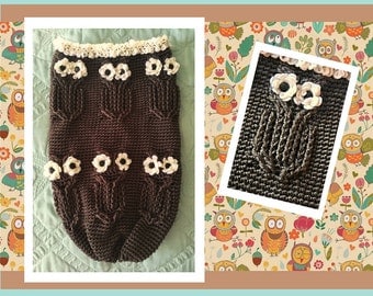 Crochet Pattern for Newborn Owl Cocoon