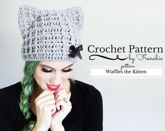 Crochet Pattern for Cat Beanie Hat