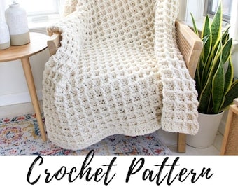 Super Bulky Chunky Crochet Blanket Pattern