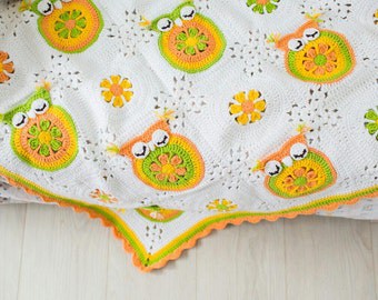 Owl Obsession Crochet Baby Blanket Pattern
